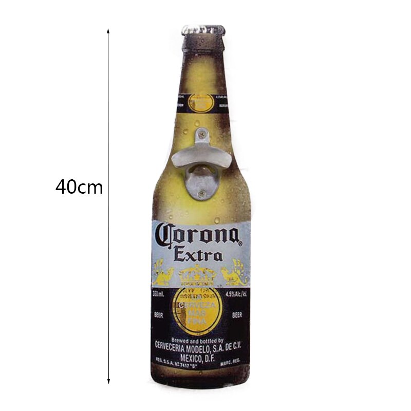 20/40cm Wooden Opener Wall Mounted Bottle Opener Beer Shape Wall Hanging Beer Opener Candy Bar Kitchen Tool