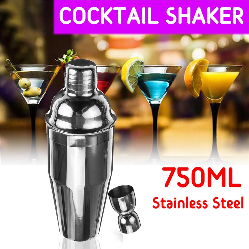 18Pcs 750Ml Rvs Cocktail Shaker Set Drink Mixer Bar Set Bar Leveranties Met Stand Cocktail Wijn Bar shaker