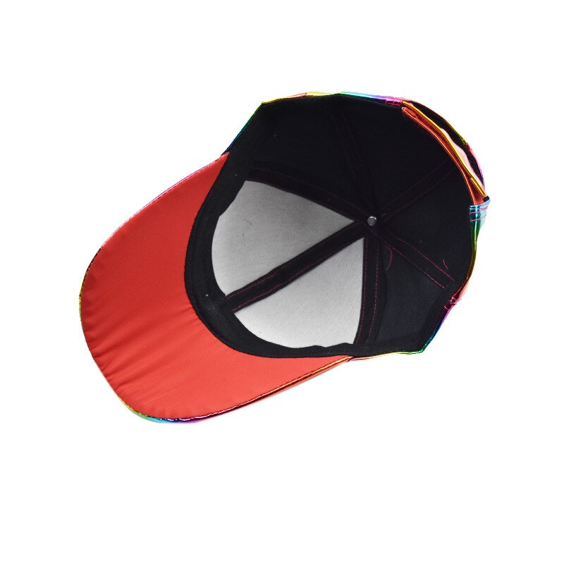 Dishi unisex Lucido Regolabile Olografica Berretto Da baseball Arcobaleno Riflettente anca salto delirio Cappello Metallico casuale cap