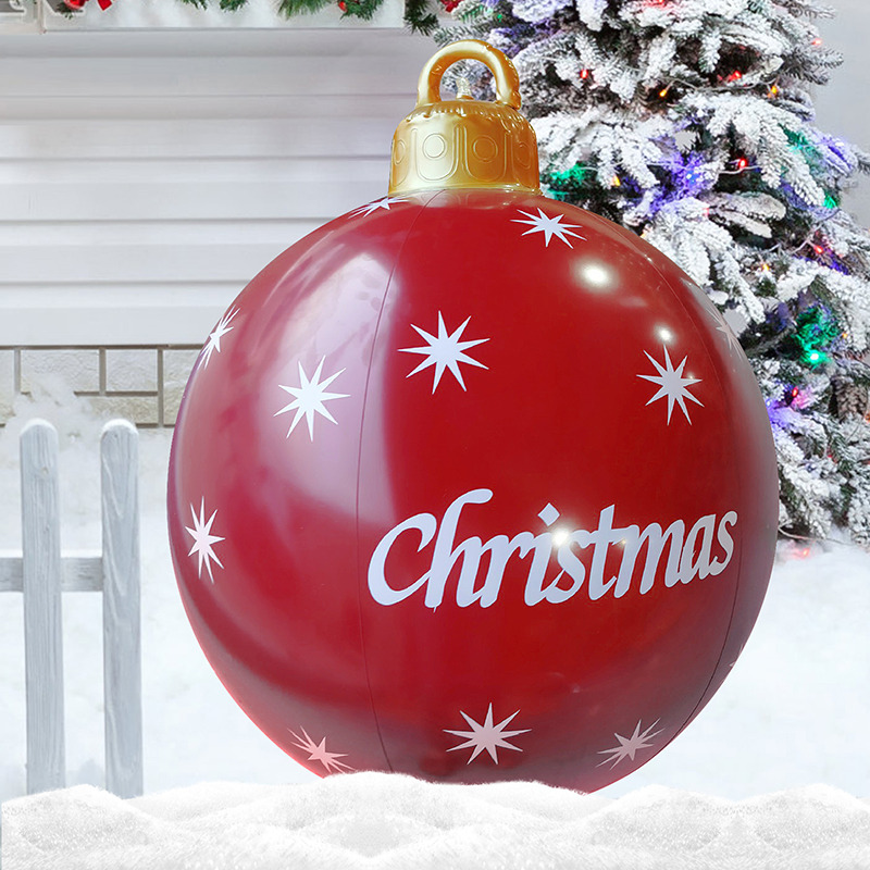 Grootste Verkoop 16 Stijl 60Cm Giant Kerst Pvc Opblaasbare Versierd Bal Gemaakt Pvc Kerstboom Outdoor Decoratie Speelgoed Bal: N