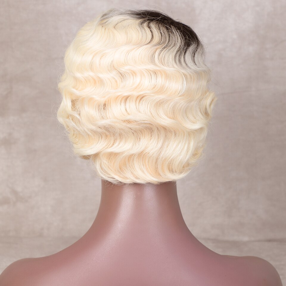 Ik Een Pruik Korte Blonde Synthetische Pruiken Afro Krullend Pruiken Bruin Zwart Rood Cosplay Leuke Pruiken Hittebestendige Vezel: R1B-613