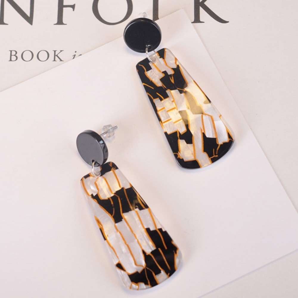 MESTILO Dames Verklaring Acryl Oorbellen Voor Vrouwen Geometrische Zwart Lange Oorbel Mode-sieraden Accessoires