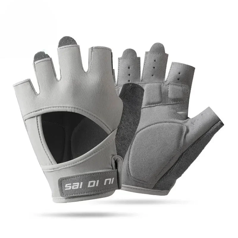 Halfvinger fietsen GYM Workout Fitnesshandschoenen voor mannen en vrouwen Slijtvast Antislip Pols Fietsen Gewichtheffen Sport