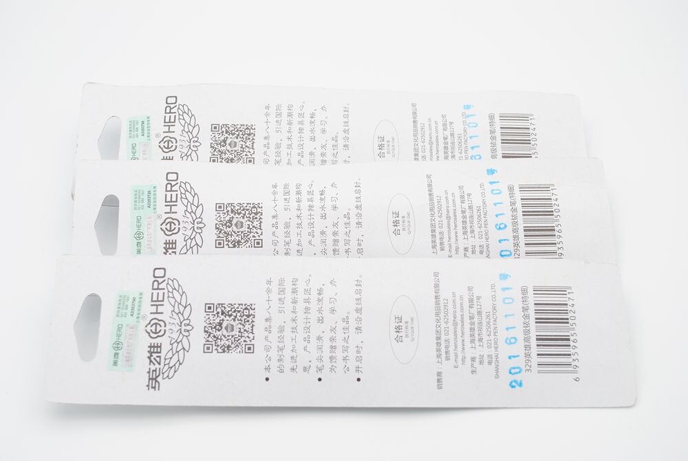 Hero 329 Fountain Pen 0.38mm Nib Ink Pen (Lot 3 in Different Colors)