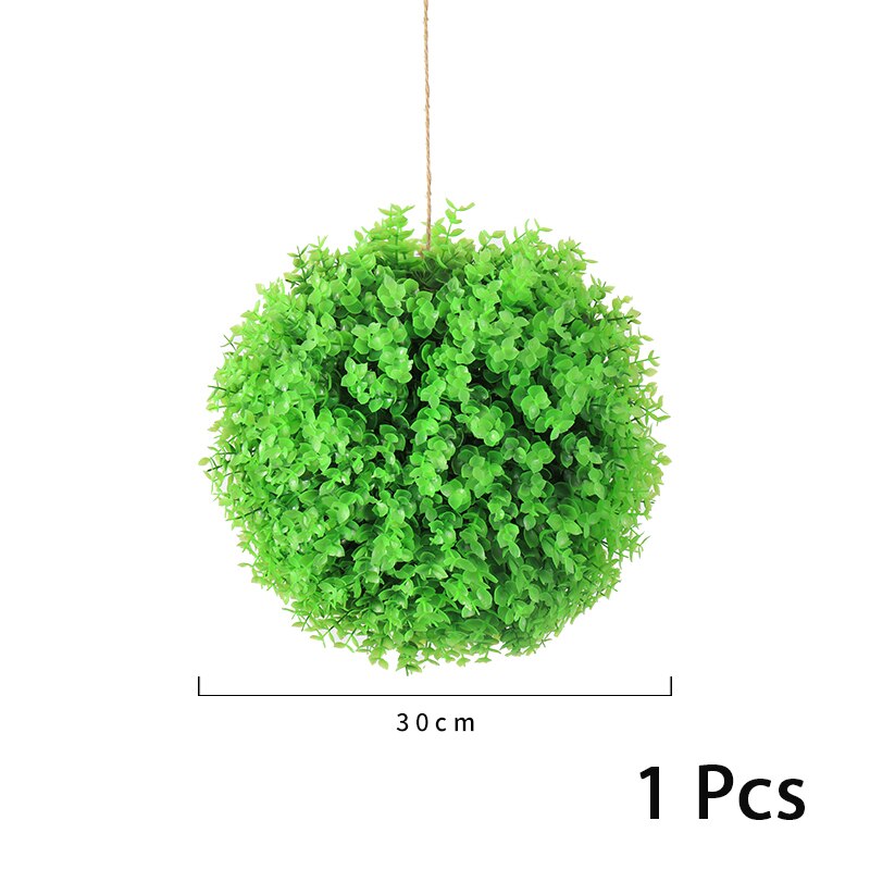 Artificial Hanging Plants Leaf Ball Plastic Leaves Faux Product Artificial Plants Living Room Mall Green Decoration: SMTCQ008