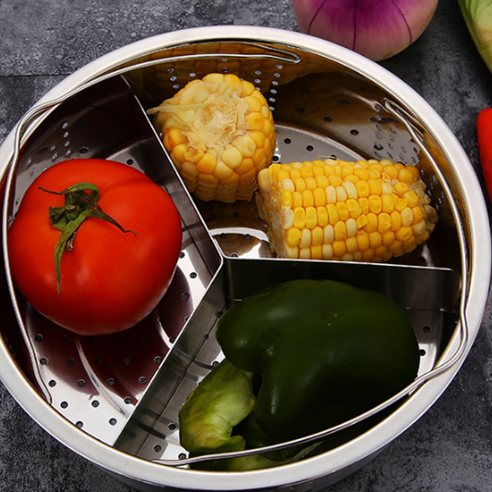 Cesta de vapor para cocinar al vapor, práctico vaporizador económico de acero inoxidable, vajilla de cocina, accesorios de huevo de vegetales para Cocina