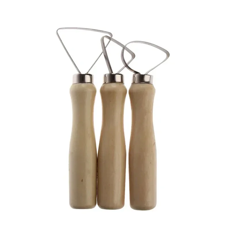 10 Pcs Wood Pottery Clay Sculpture Loop Tool with Stainless Steel Flat Wire Tools Perfect
