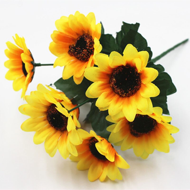 Kunstig solsikke simulering sol blomst gerbera daisy stue fest dekoration blomst skydning prop jul: 1