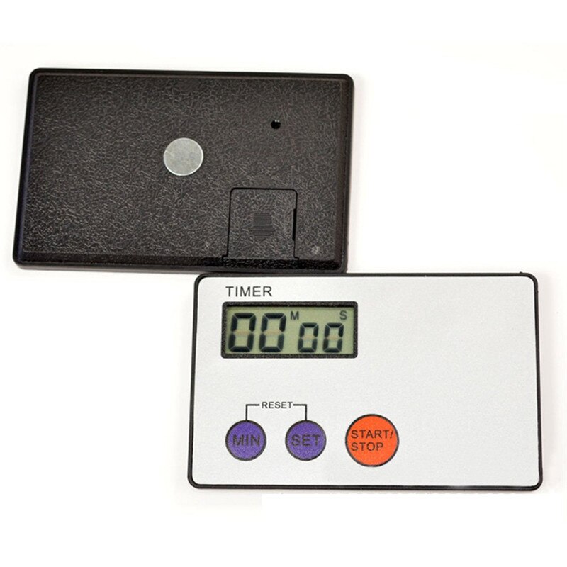 Portable Credit Card Size Digital Lcd Timer Loud Alarm Clock Countdown Timer for Kids Baking Exercise Game