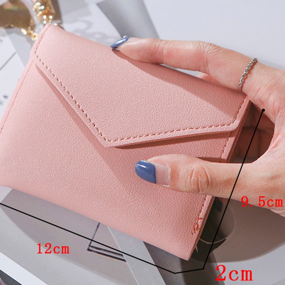 Women's Wallet Cute Student Tassel Pendant Short Wallet Trend Small PU Wallet Coin Purse Ladies Card Bag For Women