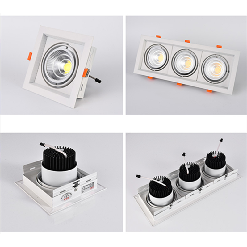 Dimbar led-downlight-lampe cob-spotlight i taket 10w 20w 30w innfelte taklamper innendørsbelysning  ac110v-220v