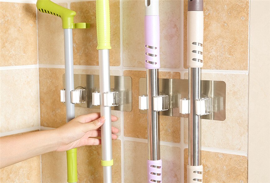 Chariot Organisateur De Ménage Avec Roulettes - Porte-balai, Serpillière, Aspirateur, Rangement Produits