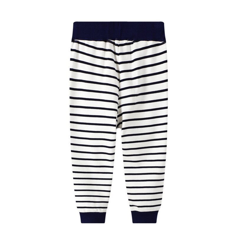Pantaloni per ragazzi primavera autunno 2021 pantaloni in cotone per bambini Leggings Appriqued a strisce adorabili abbigliamento di marca per ragazzi di moda