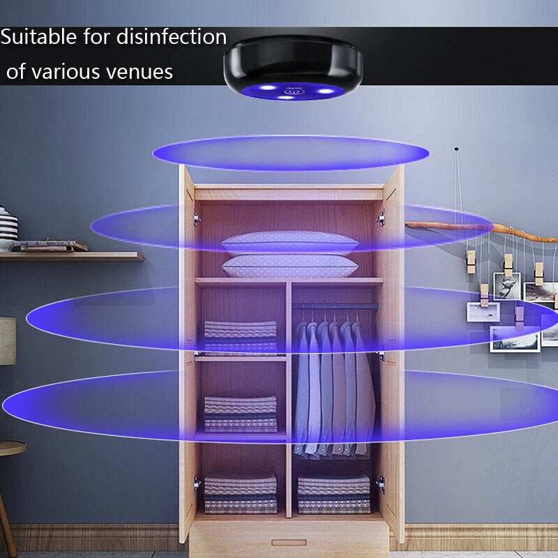 Ultraviolet Light UV Sanitizer Toilet Ozone Sterilization Wardrobe Shoe Cabinet Household Toilet Disinfect Deodorizer Lights