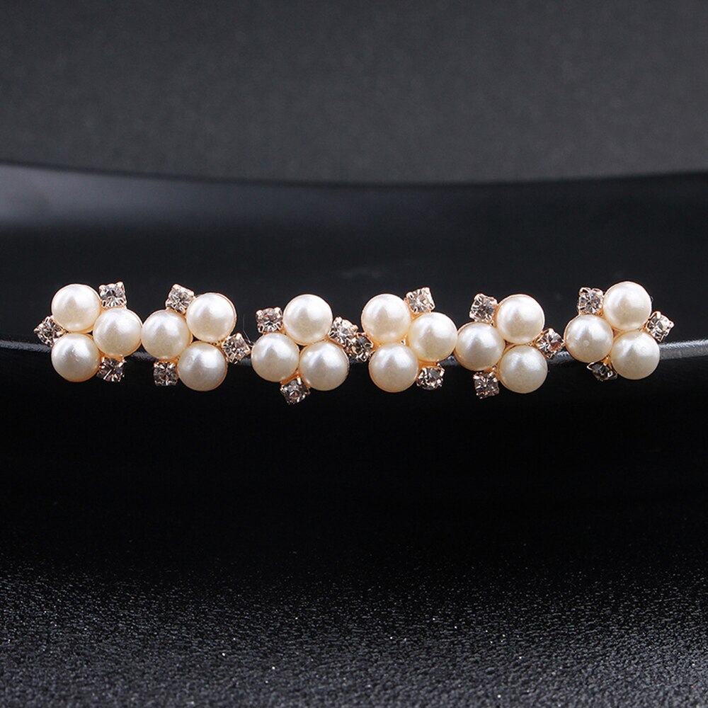 Conjunto de 6 unidades de horquillas hechas a mano para el cabello para mujer, accesorios de perlas, broches para el cabello, horquillas de pelo para de boda, joyería para el pelo
