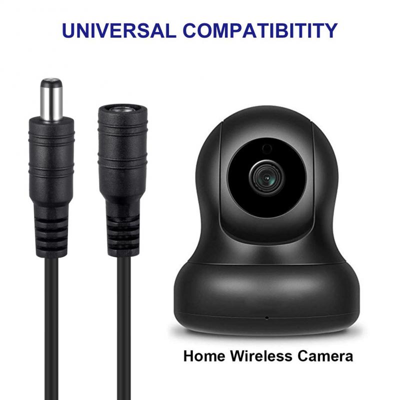 Black DC 12V Power Cable 5.5mm*2.1mm Male Female Connector 1M 2M 3M 4M 5M 6M 7M 8M 10M Power Cord Extension Wire For CCTV