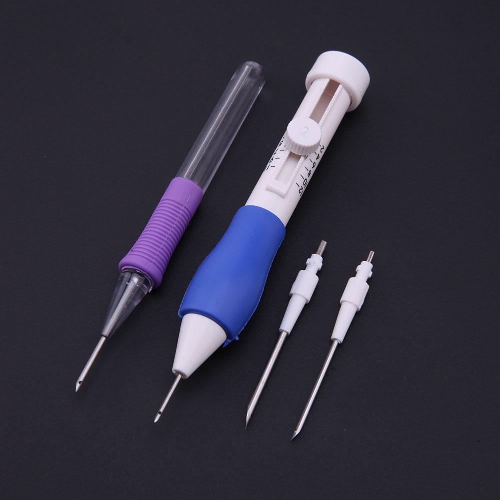 Magic Embroidery Pen DIY Crafts Magic Embroidery Pen Set DIY 3 Interchangeable Weaving Tool Punch Needle Sewing Accessories