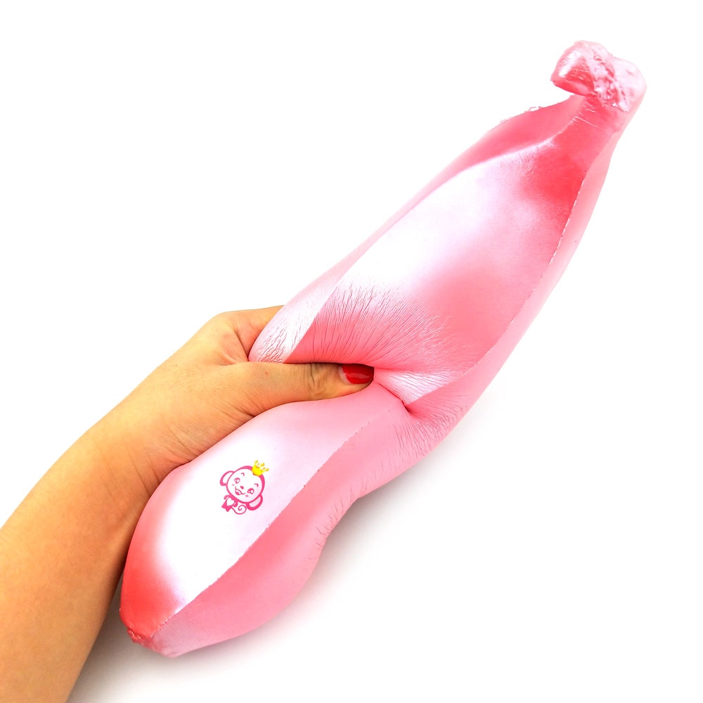 Punimaru squishy giant pink banana 32cm squish soft and slowly rising jumbo squish squeeze toy antistress decompression toy