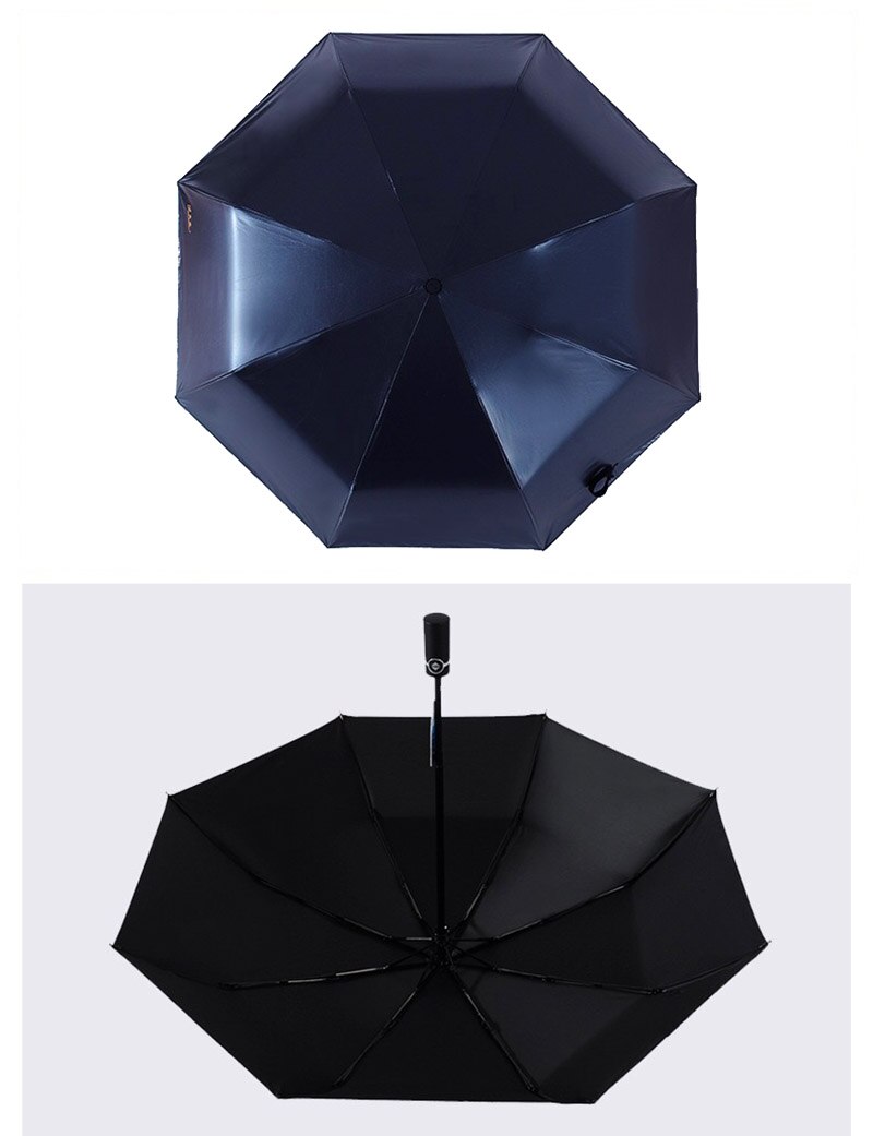 Automatyka parasol dla kobiet składane światło dzieci parasol chłopiec dziewczyna moda chińska korporacja automatyczny podróż deszcz parasole dla mężczyzn: Granatowy niebieski