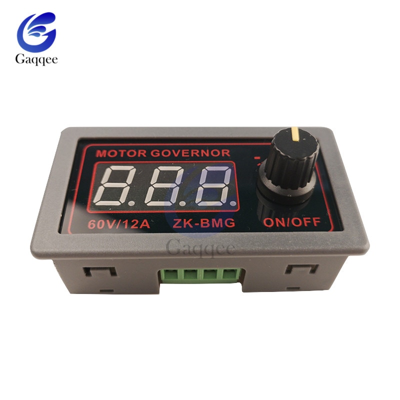 DC 9-60V 12V 12A DC Motor Controller PWM Adjustable Speed Digital display encoder duty ratio frequency 3 Bits Digital Display