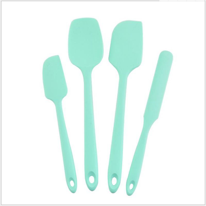 Panelas Antiaderente Para Cozinha Conj　Baking Tool Set 4-Piece Silicone Kitchen Ttools Integrated Silicone Scraper Spatula Cake: 010