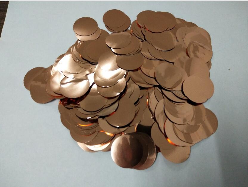 10g ballongpaljetter runda färgade papper bobo ballong genomskinlig ballongfyllning fest bröllopskonfetti pappersrester strössel: Paljetter- roséguld