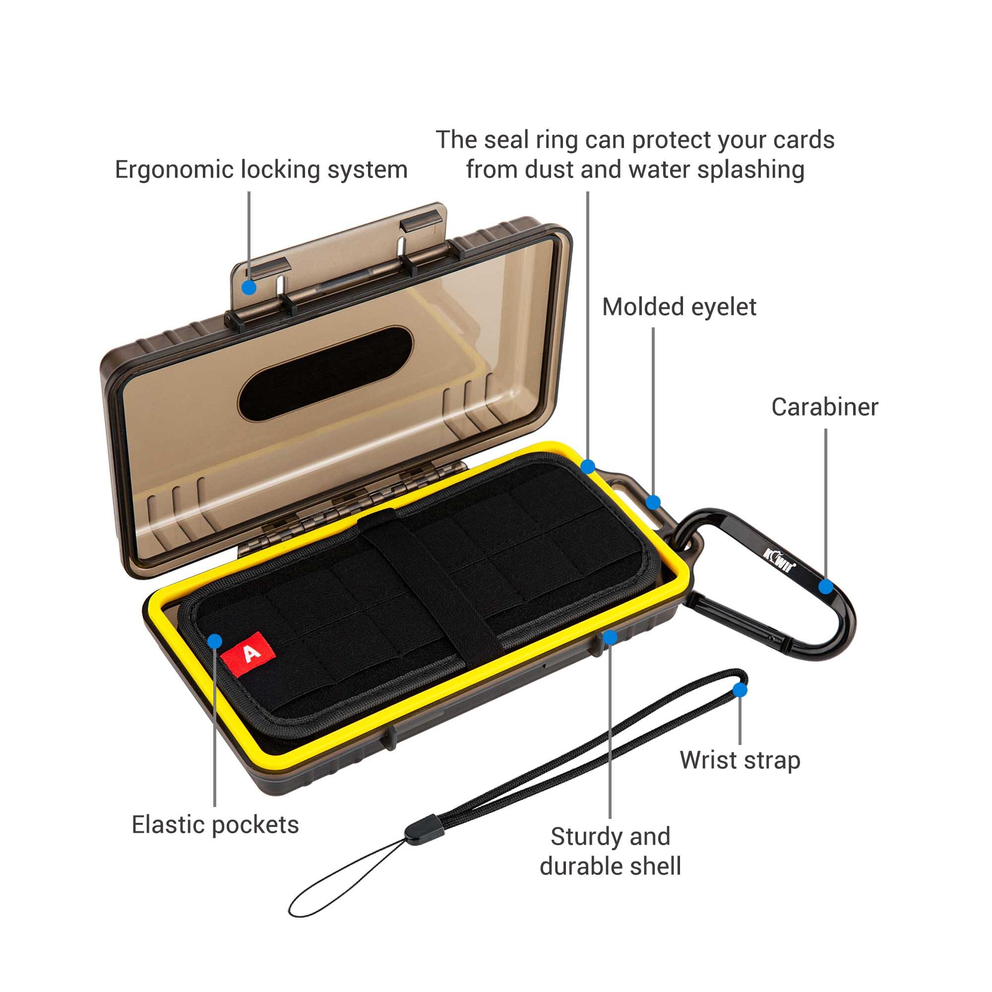 Étui de rangement pour cartes mémoire, 72 emplacements, pour SD SDXC SDHC NS PSV CF CFexpress Type A, boîte de rangement pour cartes, housse de protection portefeuille