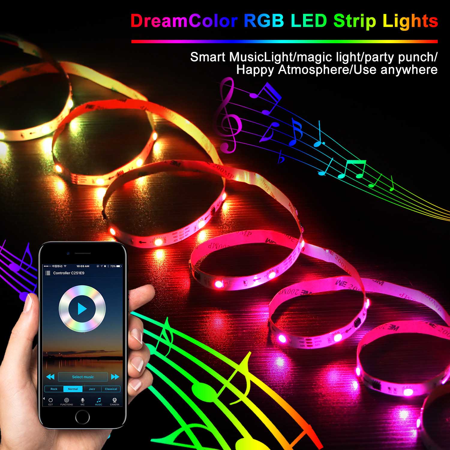 Wifi LED Smart Controller RGB LED Controller For WS2811 2812 RGB LED Strip Lights Compatible With Alexa Google Assistant IFTTT