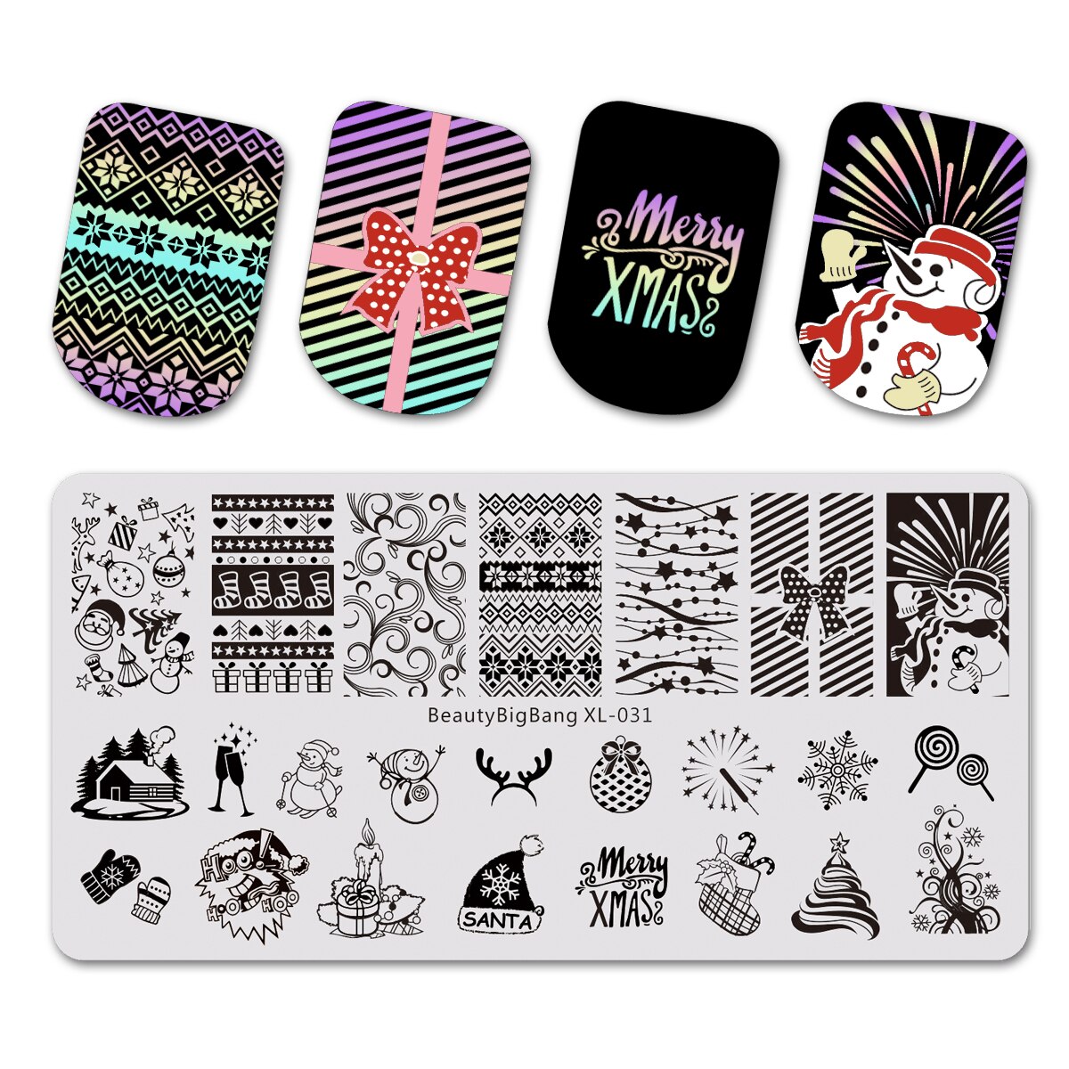 Beauty BigBang Nail Stamping Plates Nature Flower Butterfly Bird Theme Image Stainless Steel Nail Art Stamping Template XL-095: 31