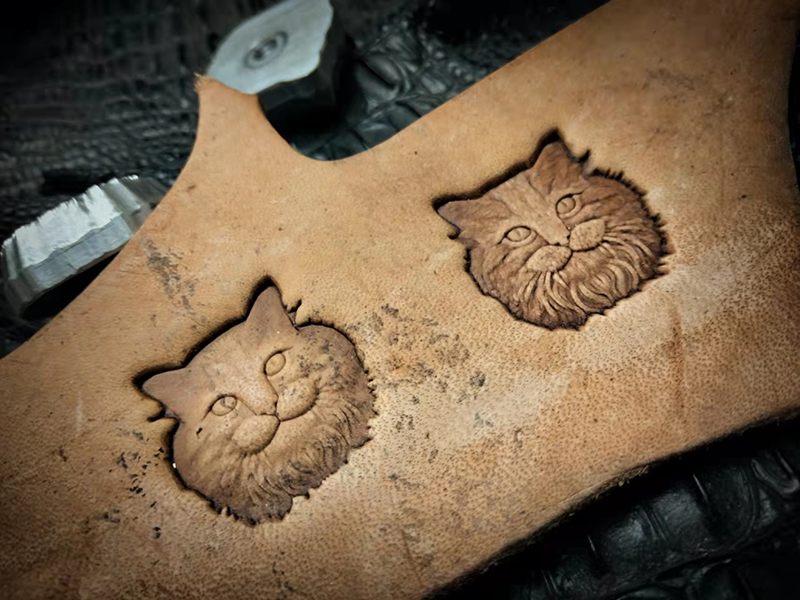 Mini herramientas de trabajo de cuero para manualidades, único de gatito y gato lindo, para tallar, perforar, estampar