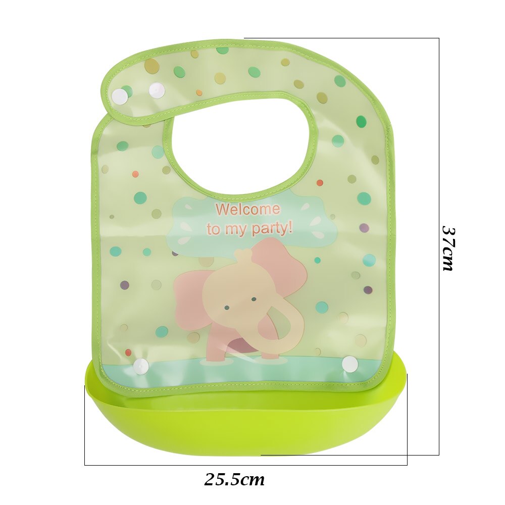 Cute Cartoons Bibs for Baby Children Waterproof EVA Removable Washable Bib Feeding Apron Saliva Bib Towel Accessories