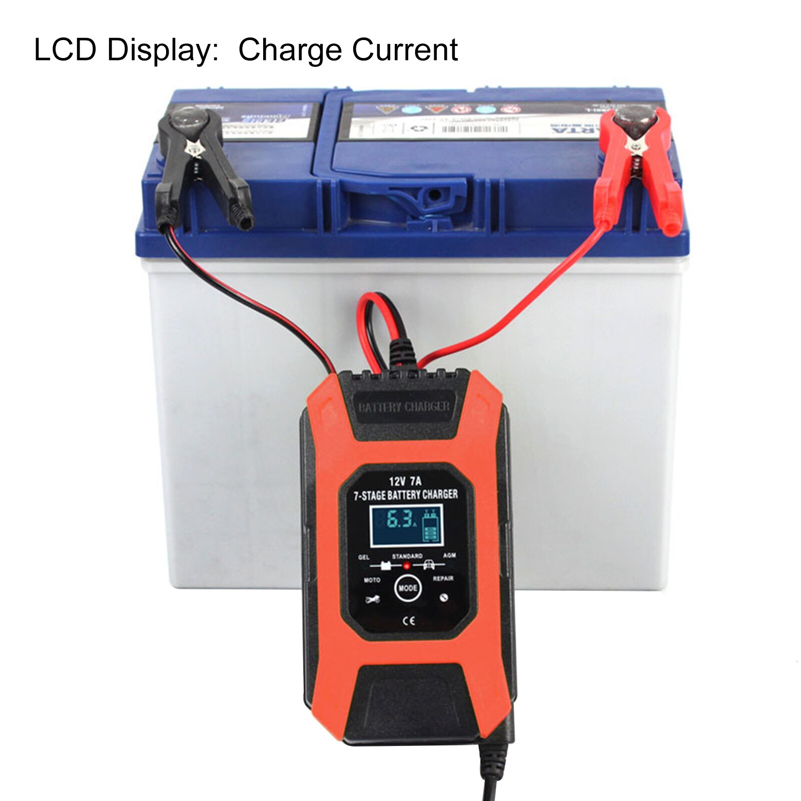 12V 7A 7-bühne Motorrad Batterie Ladegerät Blei Gel STD AGM Auto Motorrad Batterie Ladegerät Puls Ladung Betreuer & Desulfator