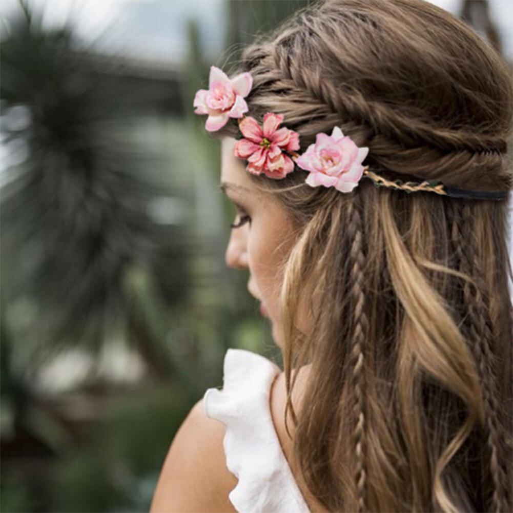 2022 Garland Headdress Flower Crowns Beach Wedding Accessories Floral Wreaths Girl Hair Flower Headband Garland N4E4