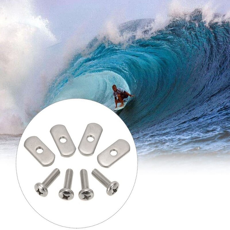 8 Sets Kayak Canoe Boat Screws+Track Nuts Stainless Steel Rail Hardware Gear Mounting Replacement Kayak Accessories