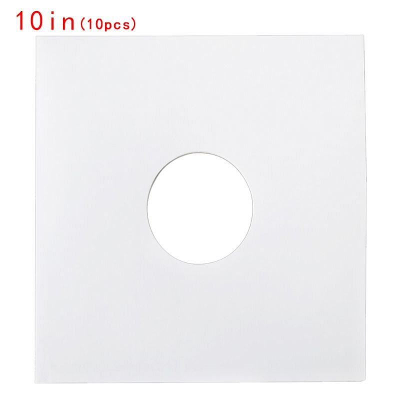10PCS Anti-static Hard Shell Paper Inner Sleeves Polylined Protectors with Hole for 7/10/12 Inches LP Vinyl Record Album Accesso: W-2