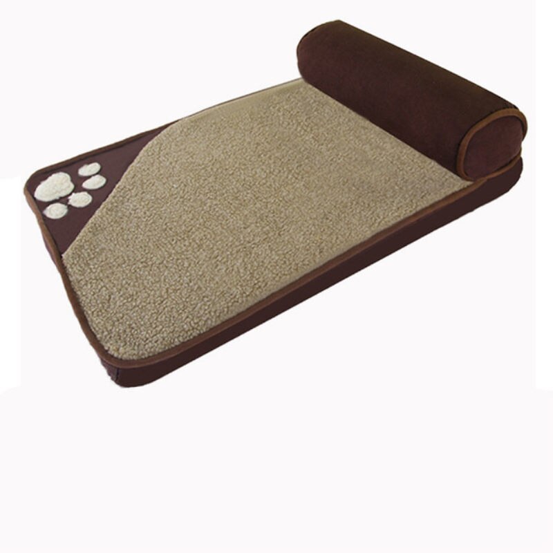 Perrera suave y grande para mascotas, cama de almohada, perro pequeño, Husky, Jinmaotaidi,: brown / 100X65