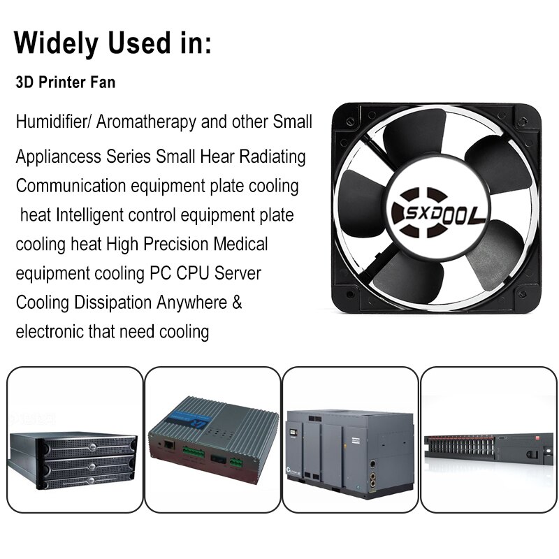 1pcs 150mm DC12V Cooling fan 15cm Dual Ball 150X150X50 mm metal frame cooling fan cabinet cabinets chassis axial cooling fan