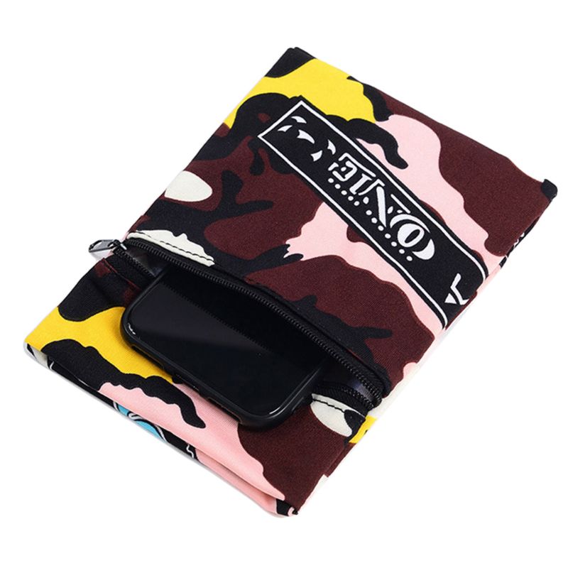 Outdoor Sports 2 Pocket Wrist Wallet Cell Phone Holder Multifunction Travel Running Ankle Pouch Sweatband Armband Case: B