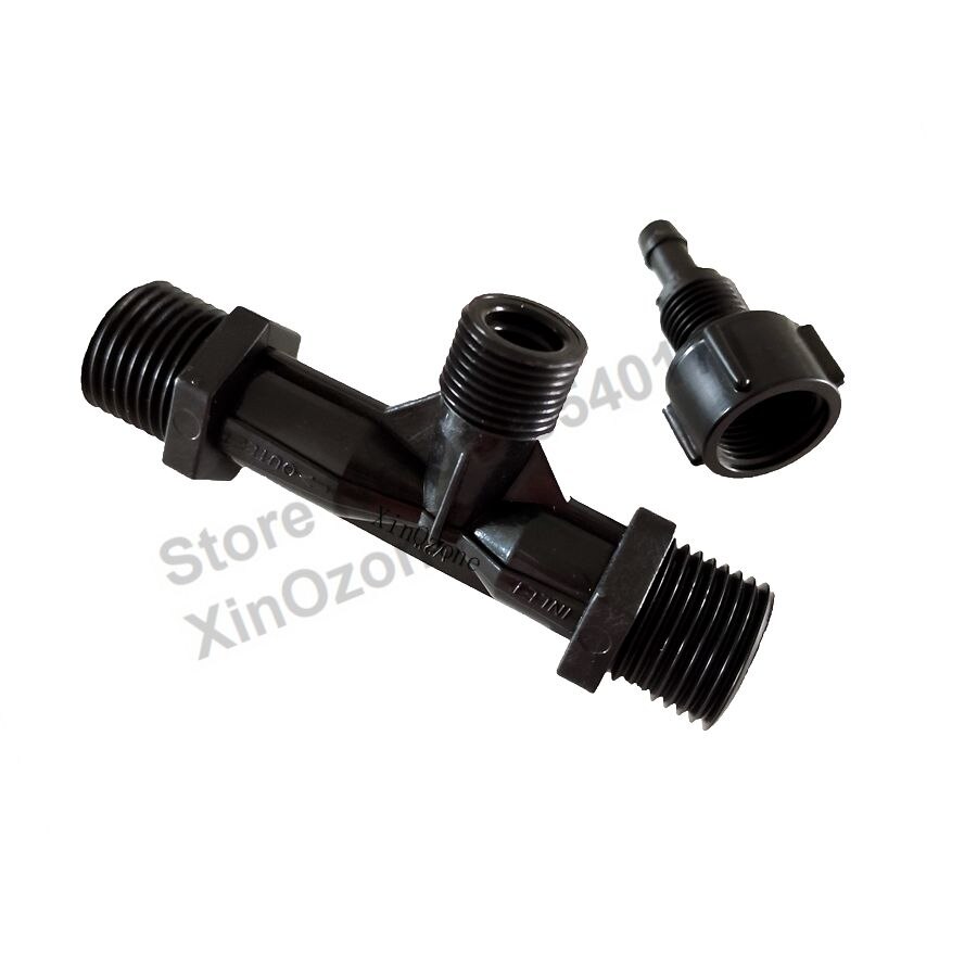 1/2“ Venturi Injector with Valve Mixer PVDF Body 0zone Proof Venturi Tube Air and Water Mixing XinOzone