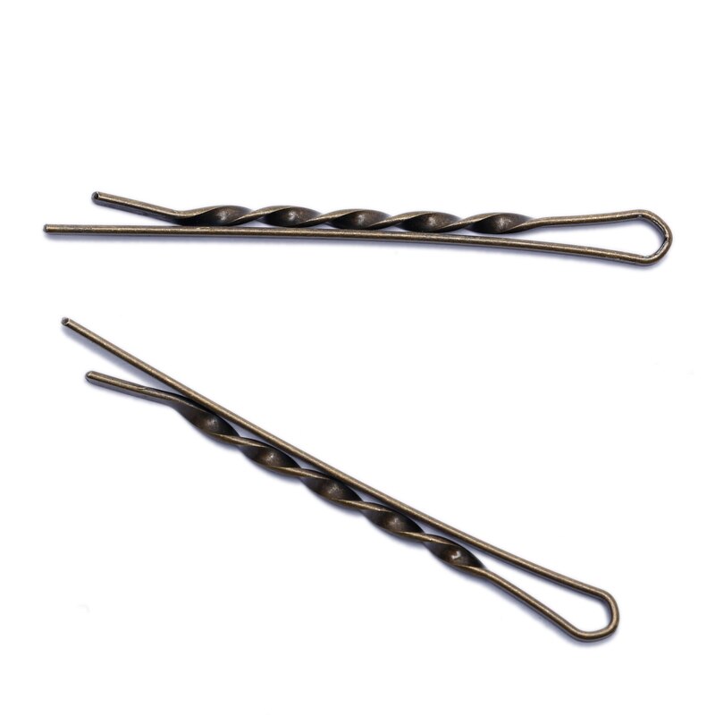 Horquillas de cobre de 20 piezas y 55mm para mujer, horquillas de onda Invisible, pasador, accesorios para el cabello
