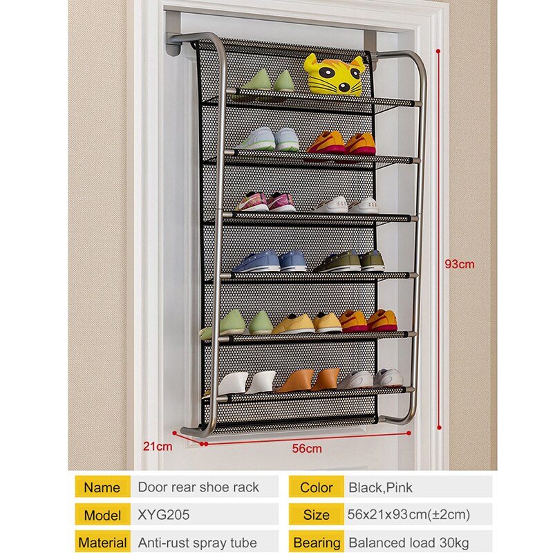 MultiLayer Wall-Mounted Shoe Rack Over the Door Shoes Hanger Hallway Space Saving Shoe Organizer Home Furniture Economical