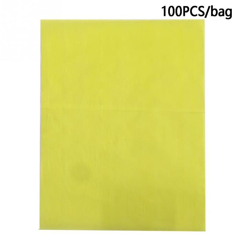 100 pcs Reusable Carbon Transfer Paper Cross Stitch Tracing Paper Carbon Graphite Copy Paper for Home Office A4 Fabric Drawing: Yellow