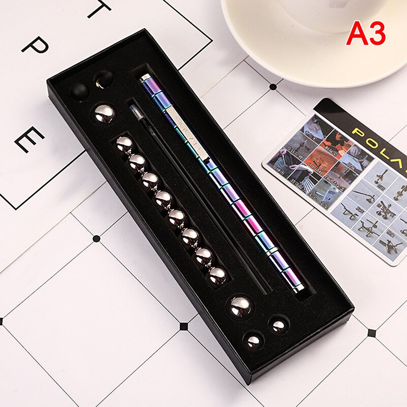 Metalen Magnetische Pen 1.0Mm Gel Pen Telefoon Touch Pen Modulaire Denken Inkt Decompressie Speelgoed Kantoorbenodigdheden: -A3