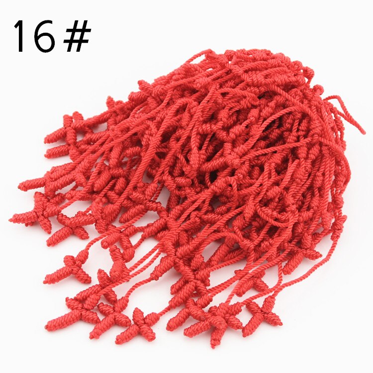 De uno hecho a mano de la suerte de trenza cuerda Rosario atado pulseras de cuerda de Nylon Cruz pulseras de la Amistad pulsera MB04: color 16