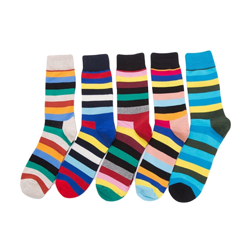 Hoge buis fietssokken dames sportsokken winter gestreept regenboog print zacht warm dik koud gebreide wollen sokken comfortabel  #2n