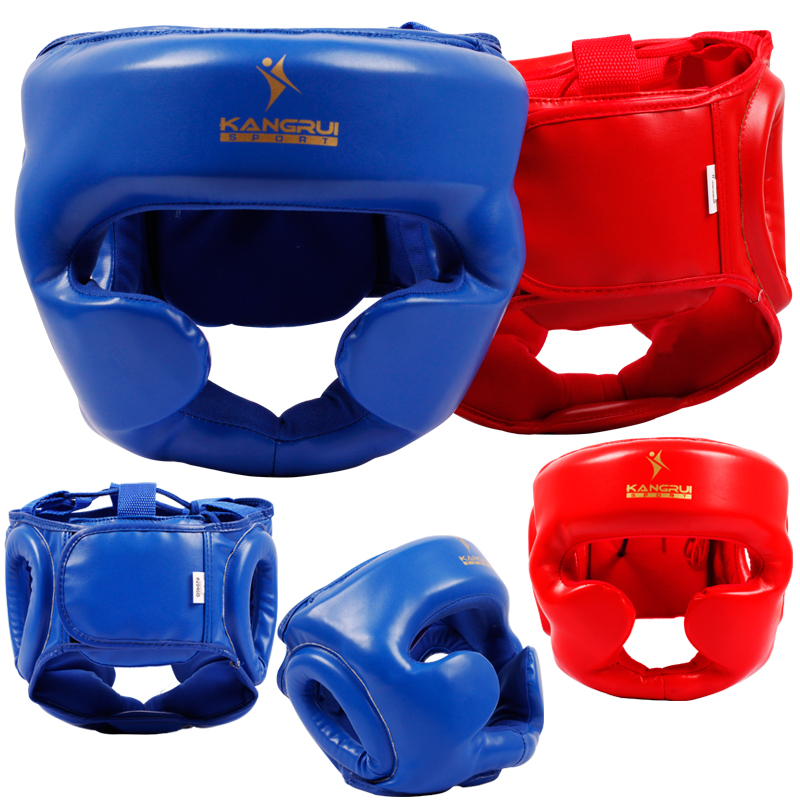 Boksehjelm lukket type boksing hodebeskyttelse sparring mma muay thai sparke stag hodebeskyttelse