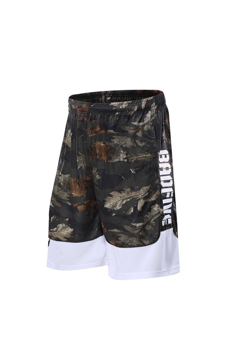 HOWE AO Quick Dry Shorts Männer Sommer Elastische Taille Männer Shorts mit Tasche Männer Casual Armee Camouflage Atmungsaktive Shorts: WHITE / 5XL