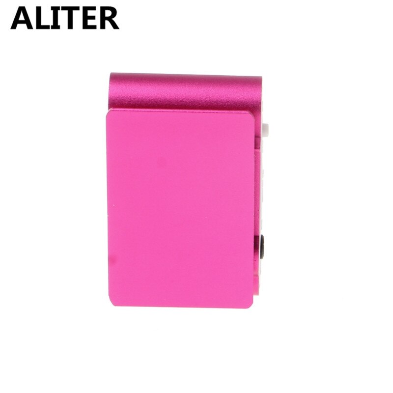 ALITER Small MP3 Portable USB Metal Clip LCD Screen Music Player with Earphone