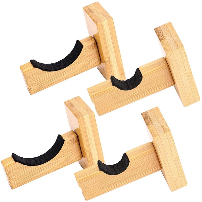 4 Pcs Honkbalknuppel Display Wall Mount,Hanger Honkbalknuppel Houder Case Voor Horizontale Display, handgemaakte Houten Met Schroeven: Default Title