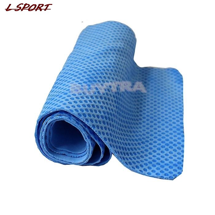 Popoular motion sweatice koldt håndklæde pva 80 x 17cm kølig pude køling blå håndklæde til alle sportsgrene